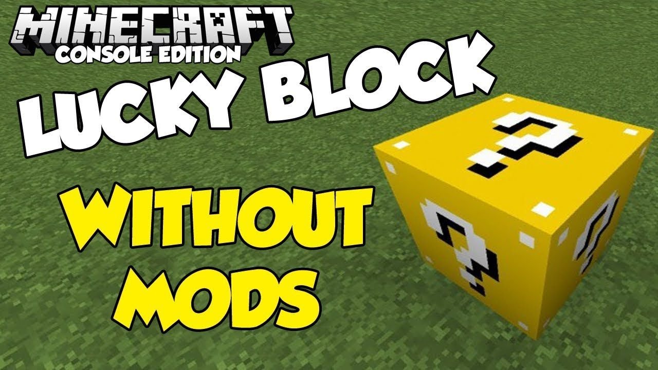 LUCKY BLOCK NO MODS! TUTORIAL | PS4 Bedrock - YouTube