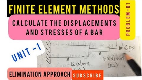 FEM PROBLEM ON BAR ELEMENT:FINITE ELEMENT METHODS/FINITE ELEMENT ANALYSIS FEM/FEM NUMERICAL PROBLEM
