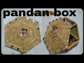 How to make popsicle stick pandan box  icecream stick craft  jewellery box  hma005