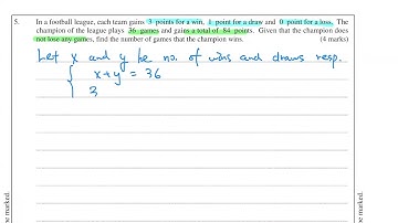 HKDSE Sample Paper 1 Q5 Sim Eqns