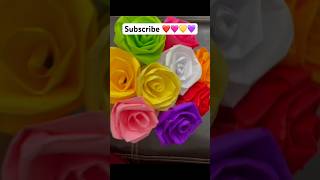 Tissue paper roses ❤️🧡💛💚🩷💜 #paperflower Full video link above this title 👆Mother’s Day craft