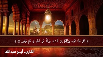 اولم يروا إلى الطير فوقهم صافات -ماتيسر من سورة الملك - بصوت القارئ أيمن عبدالله