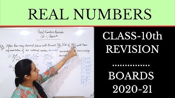 REVISION FOR REAL NUMBERS || CLASS 10TH CHAPTER 1 || 2020-21 || HOW TO SOLVE?