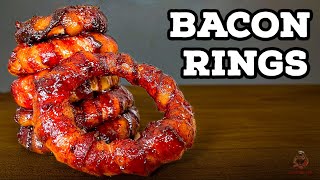 Bacon Wrapped Onion Rings Recipe | Smoked On A Pellet Grill