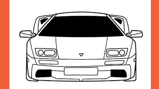 COMO DESENHAR LAMBORGHINI DIABLO |  DESENHO FÁCIL DE CARRO