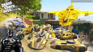 GTA 5 - Stealing GOLD BATMAN Vehicles with Franklin! (Real Life Cars #63)