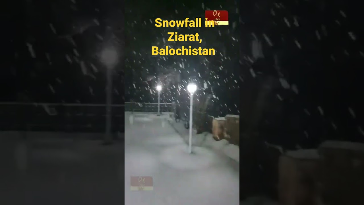 Snowfall in Ziarat, 