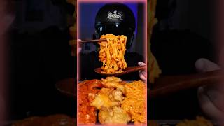 로제 불닭볶음면!!🍗🔥 #불닭볶음면 #불닭 #가라아게 #삼양 #사세 #asmr  #mukbang