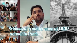 Ahmad Massoud's conference at HEIP school in Paris