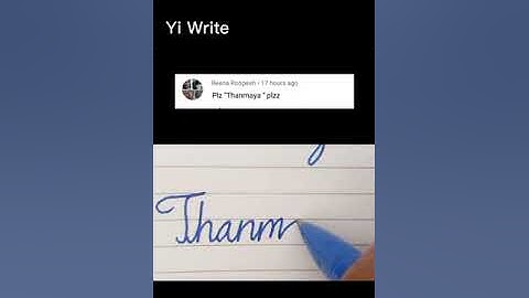 Thanmaya - Beautiful name in  in Cursive writing| Cursive Writing for beginners|#shorts