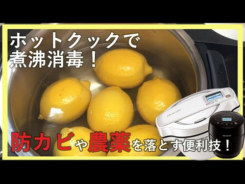 農薬・防カビ剤が気になるのでホットクックで煮沸消毒！