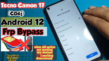 Tecno Camon 17 frp bypass CG6J|Tecno Camon 17 Android 12 frp bypass|All Tecno Android 12 bypass frp|