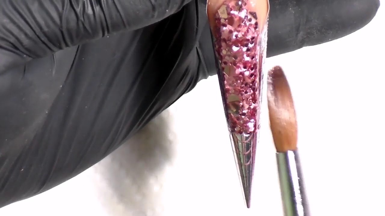 uñas acrilicas vino con rosa palo esculturales muy elegantes como usar gel constructor de uñas