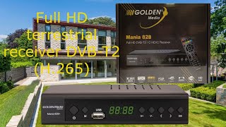 Golden Media Full HD terrestrial receiver DVB-T2 Mania 828 #receiver #tvv