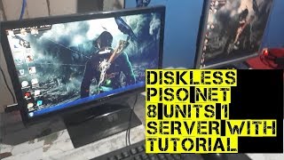 DISKLESS PISO NET 8 UNITS 1 SERVER  WITH TUTORIAL
