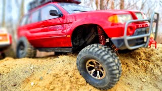 Crawl or Fall: RC Truck Battle Royale! JEEP Cherokee vs BMW X5 vs FORD Raptor vs NISSAN Patrol