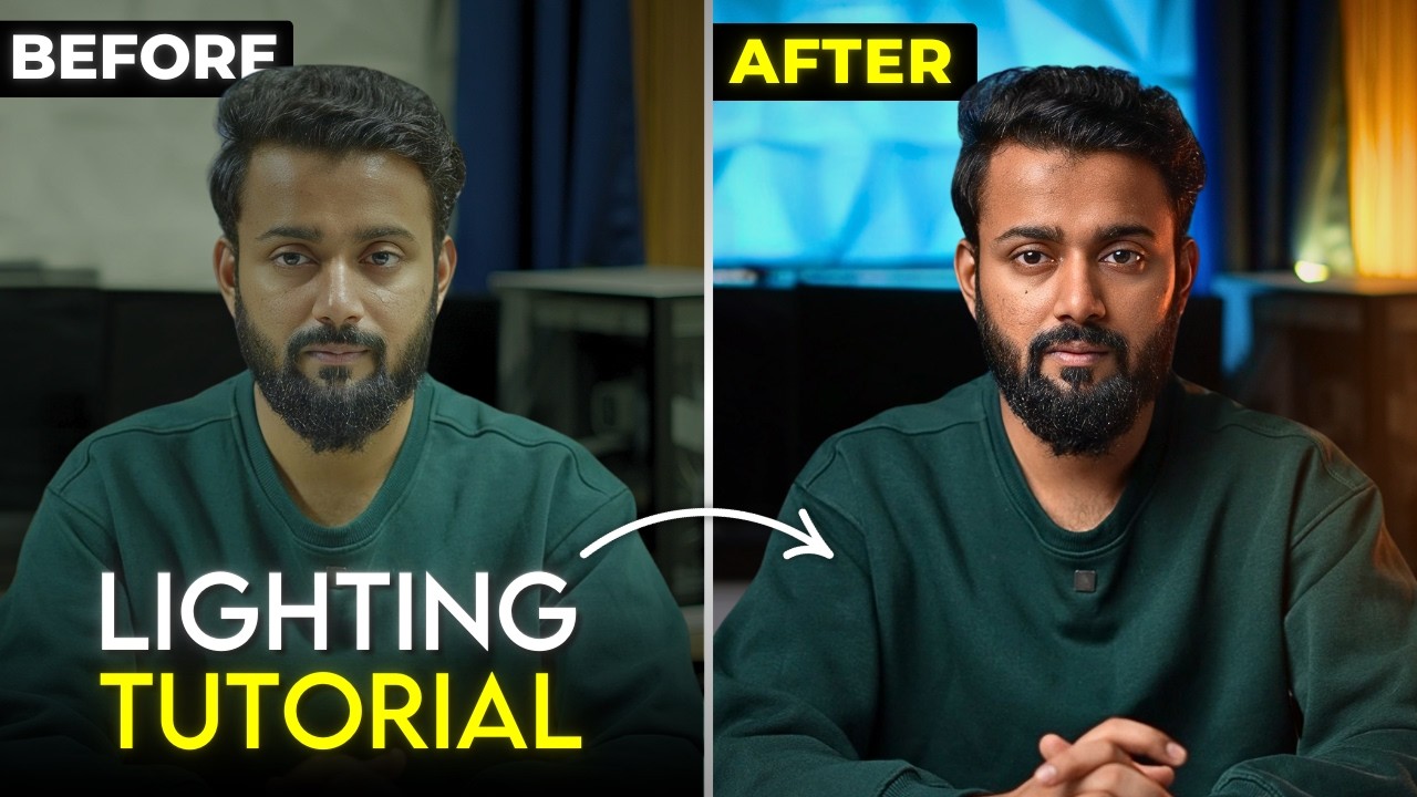 Easy lighting Setup For YouTube Videos | Only 3 Lights - YouTube