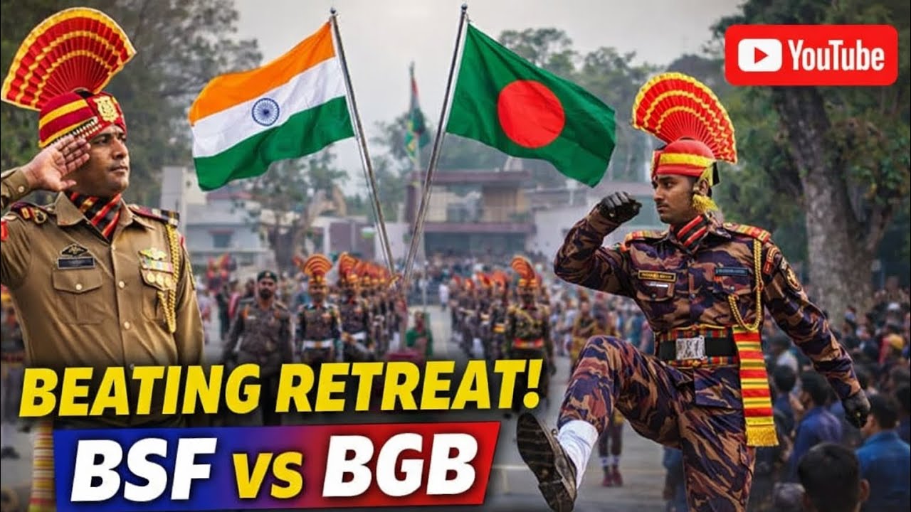 বাংলাদেশ ও ভারতের সীমান্তে বেনাপোল বর্ডারে অনুষ্ঠিত হয় শৃঙ্খলা, গর্ব ও ঐতিহ্যের এক অনন্য প্রদর্শনী।