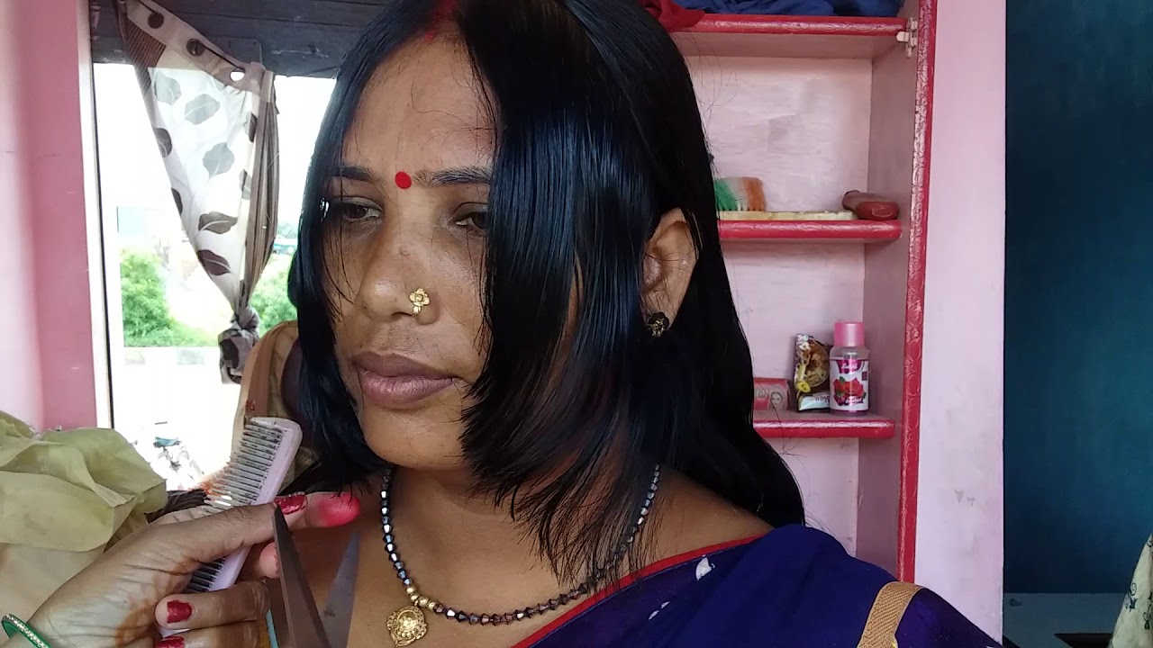 Aage ka half hair cutting