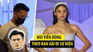 Bắt gặp thủ môn Bùi Tiến Dũng kín mít đi xem bạn gái Tây diện váy cưới khoe vòng 1 nóng bỏng