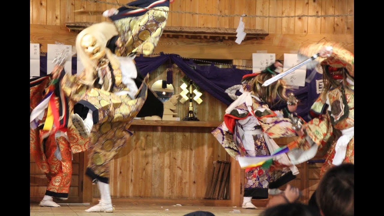 賀來の市 卯酉の神事 国分神楽社 『綱之神』その4 YouTube