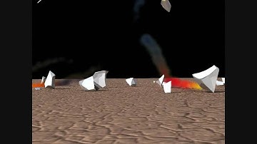 Cube explosion test created in Lightwave 9.6