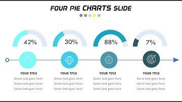 Four PIE Charts Slide Animated Infographic I Powerpoint SinhVien I Free Download