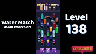 Water Match Level 138 Walkthrough 💧🎮 | Water Match ASMR Water Sort | Solutionguruji
