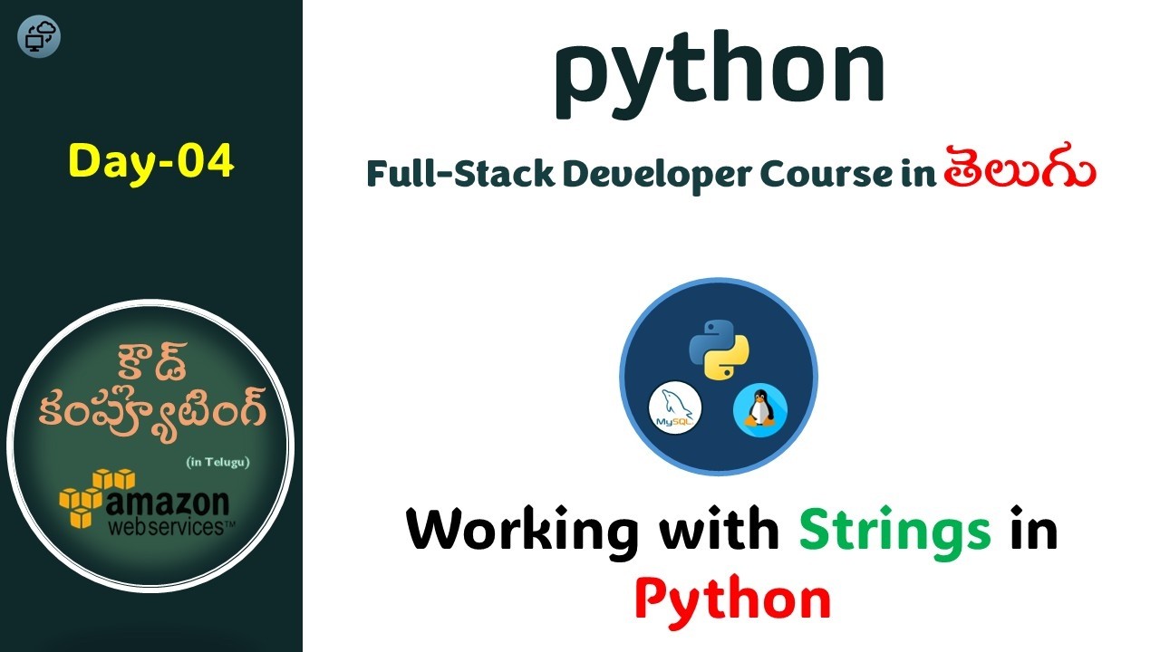 Day04 | Python full-stack developer course | Working with Strings ...