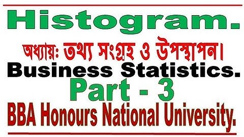 Histogram Bangla Tutorial 1, Business Statistics