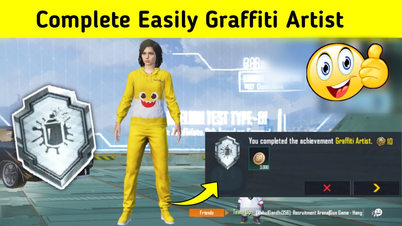 How To Complete Graffiti Artist Achievement In Bgmi Pubg Mobile How