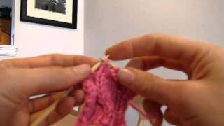 Beginner knitting lesson: easy cables