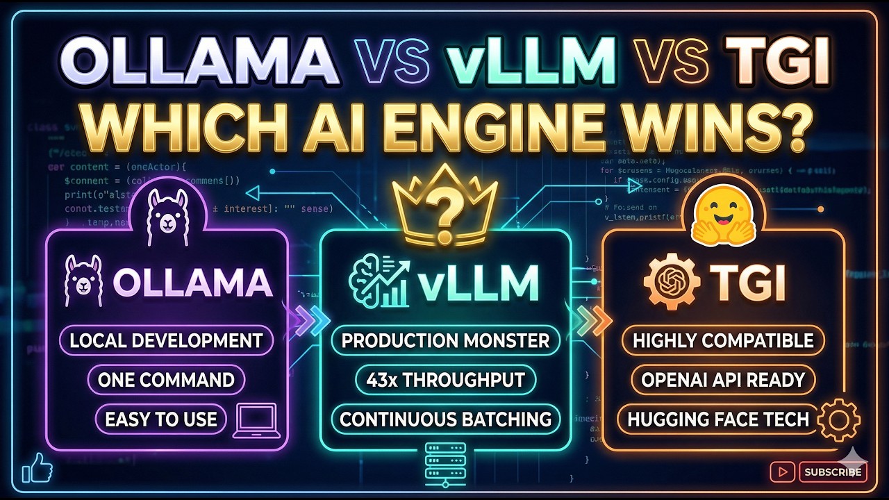 Ollama vs vLLM vs TGI: Which AI Engine Wins? - YouTube