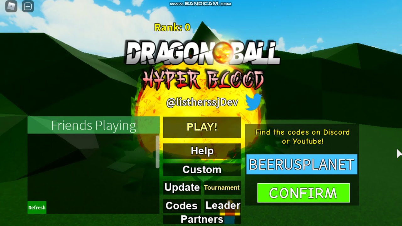 Roblox Dragon Ball Hyper Blood Codes On December 17 2020 Youtube