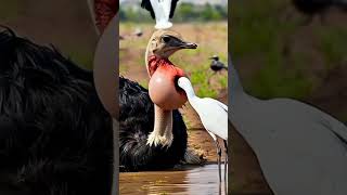 &quot;NATURE&#39;S MIRACLE: Bird Saves Ostrich&#39;s Life by Removing Ticks!&quot;#survival #animal #joker #tickpick