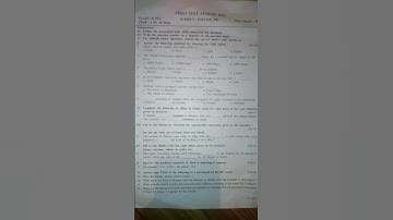 English 2nd puc first test  August # 40marks #questions paper #Dv Note