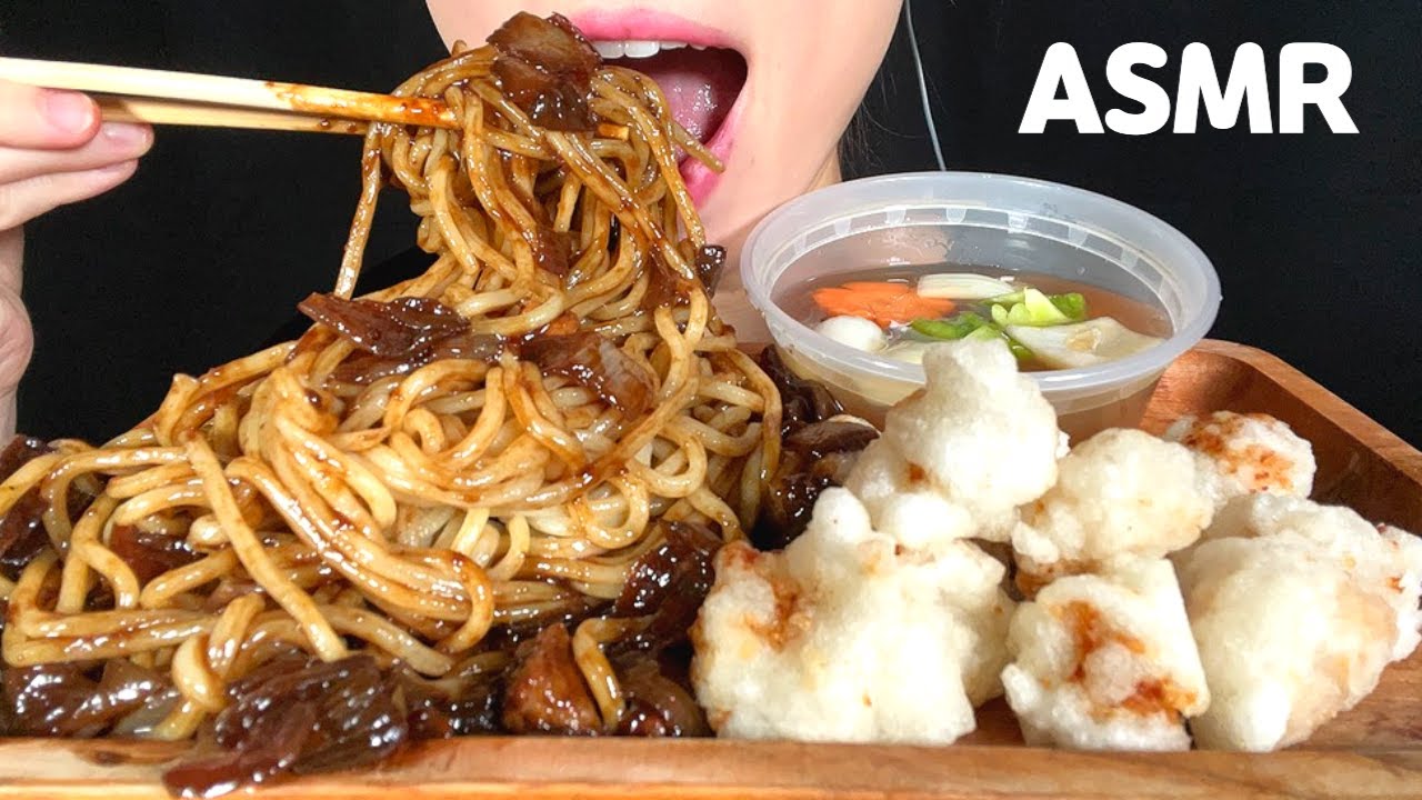 Jajangmyeon Black Bean Noodle ASMR Jjajangmyeon, Tangsuyuk 짜장면, 탕수육
