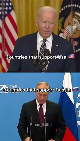 Countries that support Usa 🇺🇲 VS Countries that support Russia 🇷🇺