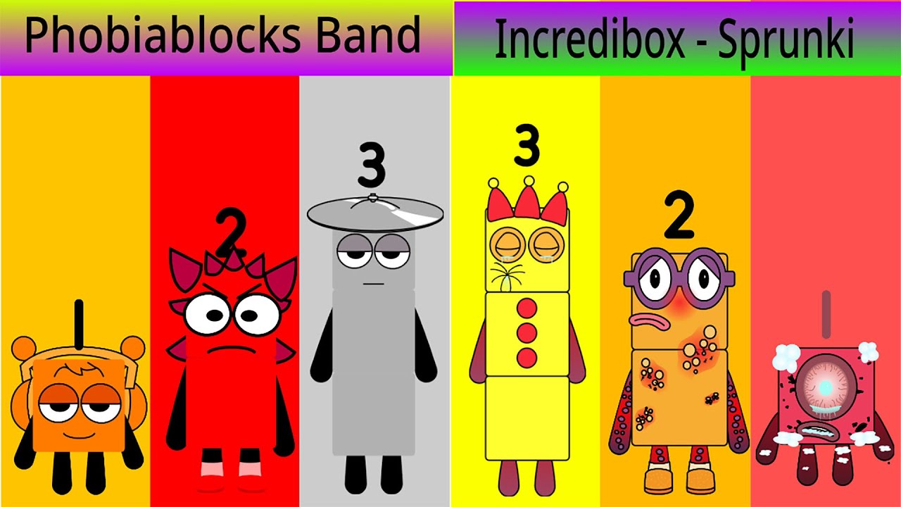 Phobiablocks  Band  (1 - 100) Vs Incredibox  Sprunki Music Video 2025