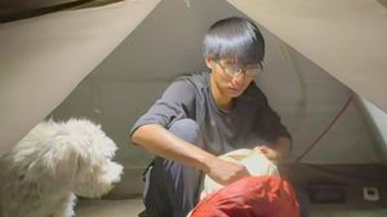 一人一狗骑行214，澜沧江边靶场露营干净又避雨。 #骑行 #露营 #流浪狗 #户外 #露营 #云南 #澜沧江 #vlog十亿流量扶持计划 #我要做爆款