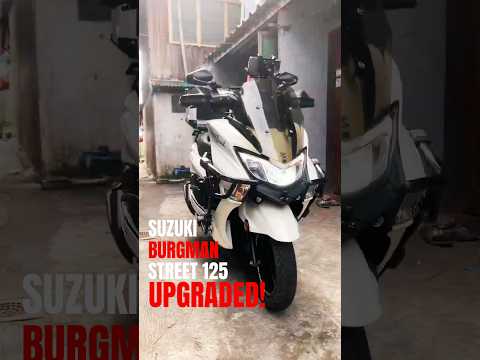 Suzuki Burgman Street 125 Upgraded Accessories with Dashcam installed