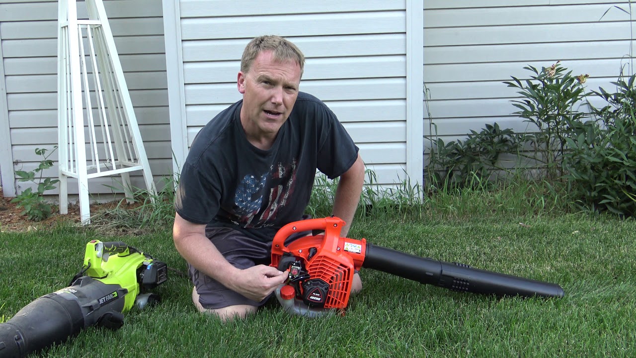 ECHO PH2520 Gas Blower First start Up and Compared to Ryobi YouTube