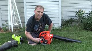 ECHO PH-2520  Gas Blower First start Up and Compared to Ryobi