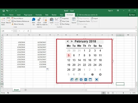 How to Add Date Picker Calendar Drop Down in MS Excel (Easy)