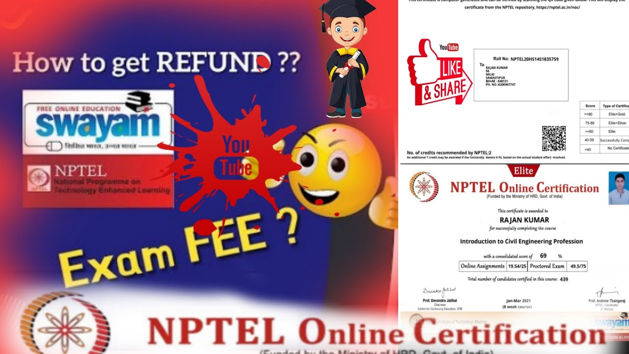 NPTEL FEE REFUND FULL PROCESS ! NPTEL PAYMENT DEBITED BUT REGISTRATION NOT COMPLETE ? 