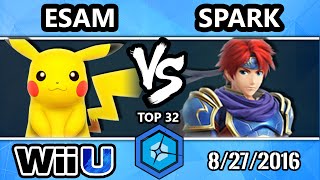 Shine 2016 Smash 4 - PG | ESAM (Pikachu) Vs. Spark (Roy, Sonic) SSB4 Winners Quarters - Smash Wii U