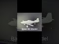 Texturing an Airplane 3D Model | Blender #shorts