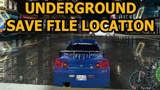 Need For Speed Underground Save Game Location