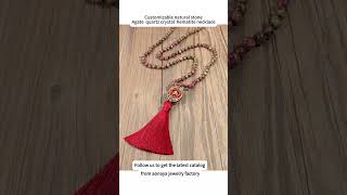 138 Crystal necklace healing jewelry gemstone beads natural stone necklace for Women gift Wholesale