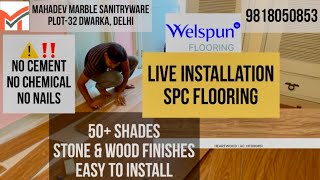 Live Installation of Welspun SPC Flooring with Heartwood Wooden Eden Series #welspunindia #welspun